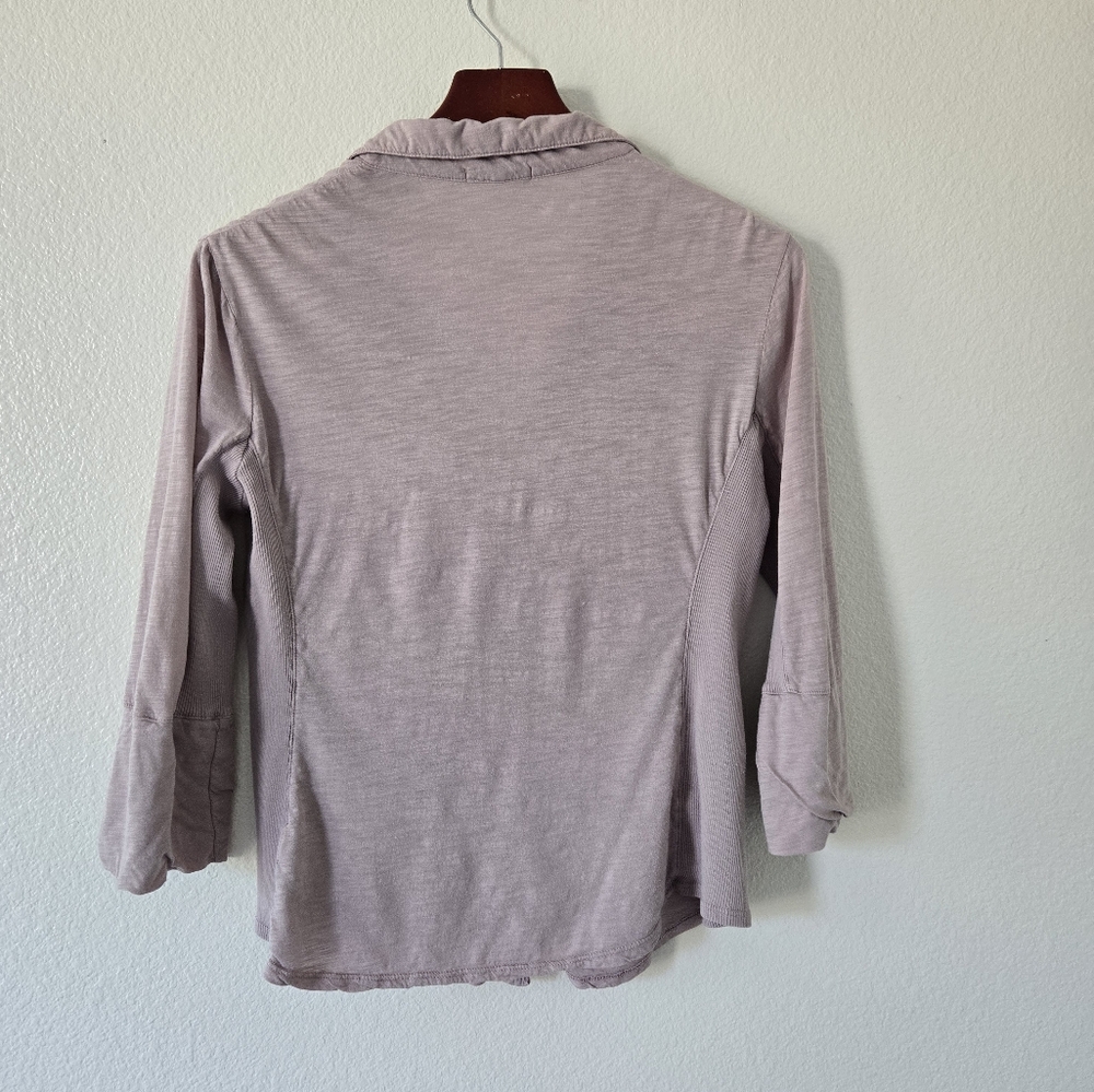 James Perse Pale Pink Slub Side Panel Button Camp Shirt  Size 4 or XL - Picture 11 of 15